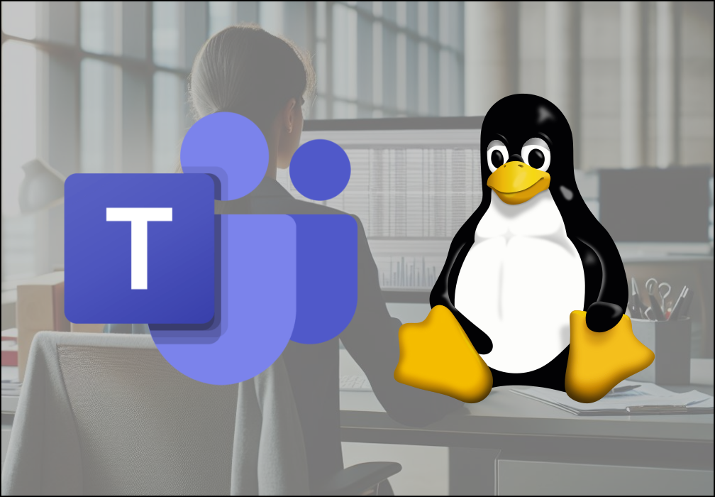 The Teams and Linux logos.